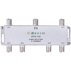 1/6 Digitsat TV Splitter DTS-116 5-1000 MHz DC BLOCK цена и информация | ТВ-антенны и аксессуары к ним | pigu.lt