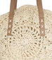 Didelis apvalus šiaudinis paplūdimio krepšys, austas ažūriniu raštu 17702-uniw kaina ir informacija | Moteriškos rankinės | pigu.lt