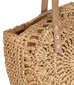Didelis apvalus šiaudinis paplūdimio krepšys, austas ažūriniu raštu 17703-uniw kaina ir informacija | Moteriškos rankinės | pigu.lt