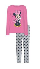 DISNEY Пижама Minnie, серая/розовая, 98/104 цена и информация | Пижамы, халаты для девочек | pigu.lt