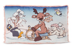 Vaikiška dekoratyvinė pagalvėlė Žiemiški draugai Nici kaina ir informacija | Dekoratyvinės pagalvėlės ir užvalkalai | pigu.lt