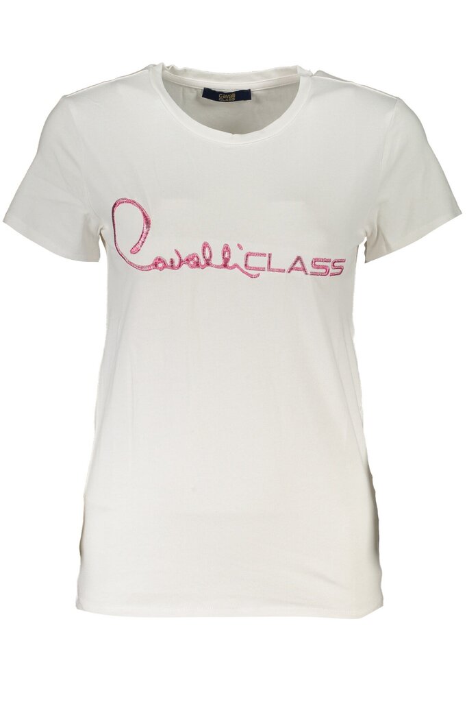 Marškinėliai moterims Cavalli Class RXT62AJD080_BI00053, balti kaina ir informacija | Marškinėliai moterims | pigu.lt