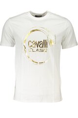 Marškinėliai vyrams Cavalli Class RXT60BJD060_BI00053, balti kaina ir informacija | Vyriški marškinėliai | pigu.lt