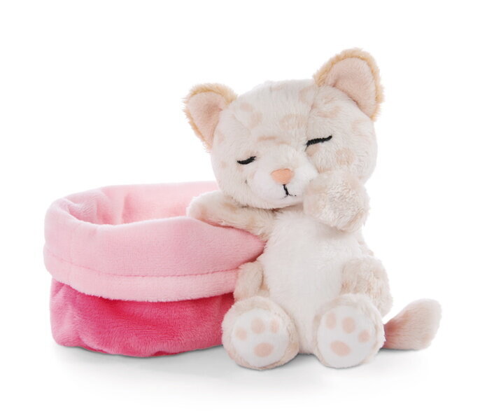Minkštas žaislas Miegantis kačiukas Nici, 12 cm цена и информация | Minkšti (pliušiniai) žaislai | pigu.lt