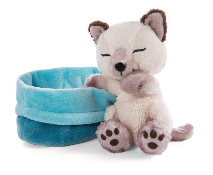Minkštas žaislas Miegantis Siamo kačiukas Nici, 12 cm цена и информация | Minkšti (pliušiniai) žaislai | pigu.lt