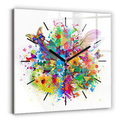 Sieninis laikrodis Gėlių Harmonija Su Drugeliais цена и информация | Часы | pigu.lt