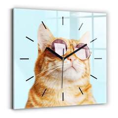 Sieninis laikrodis Juokinga Katė Su Akiniais kaina ir informacija | Laikrodžiai | pigu.lt
