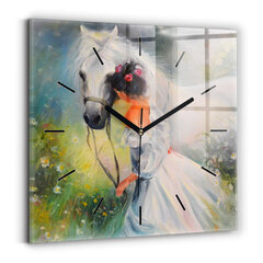 Sieninis laikrodis Graži Moteris Su Arkliu цена и информация | Часы | pigu.lt