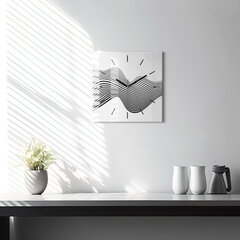 Sieninis laikrodis Juodas Ir Baltas Menas kaina ir informacija | Laikrodžiai | pigu.lt