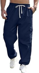Мужские брюки-карго Remxi, синие цена и информация | Мужские брюки | pigu.lt