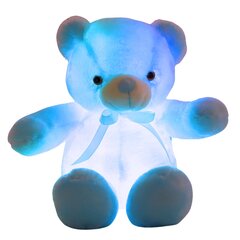 Плюшевый медвежонок с LED, 30 см, синий цена и информация | Мягкие игрушки | pigu.lt
