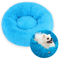 Livman H-32 круглая подушка-пончик для домашних животных (кошек и собак) до 3 кг, синий цена и информация | Лежаки, домики | pigu.lt