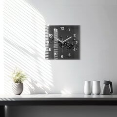 Sieninis laikrodis Juodoji Abstrakcija цена и информация | Часы | pigu.lt