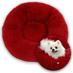 Livman H-33 круглая подушка-пончик для домашних животных (кошек и собак) до 5 кг, красный цена и информация | Лежаки, домики | pigu.lt