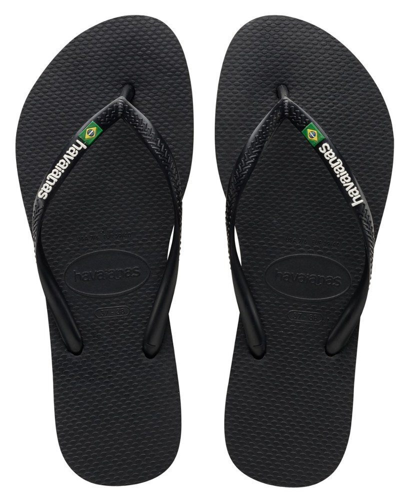 Šlepetės berniukams Havaianas 61.079.117/0164-43, juodos kaina ir informacija | Šlepetės, kambario avalynė vaikams | pigu.lt