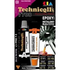 Dviejų komponentų epoksidiniai klijai metalui, Technicqll, 2x20ml kaina ir informacija | Techniqll Santechnika, remontas, šildymas | pigu.lt