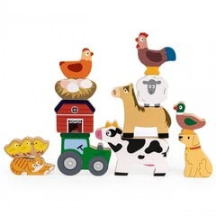 Medinis balansinis žaidimas Viga Ūkio gyvūnai kaina ir informacija | Žaislai kūdikiams | pigu.lt