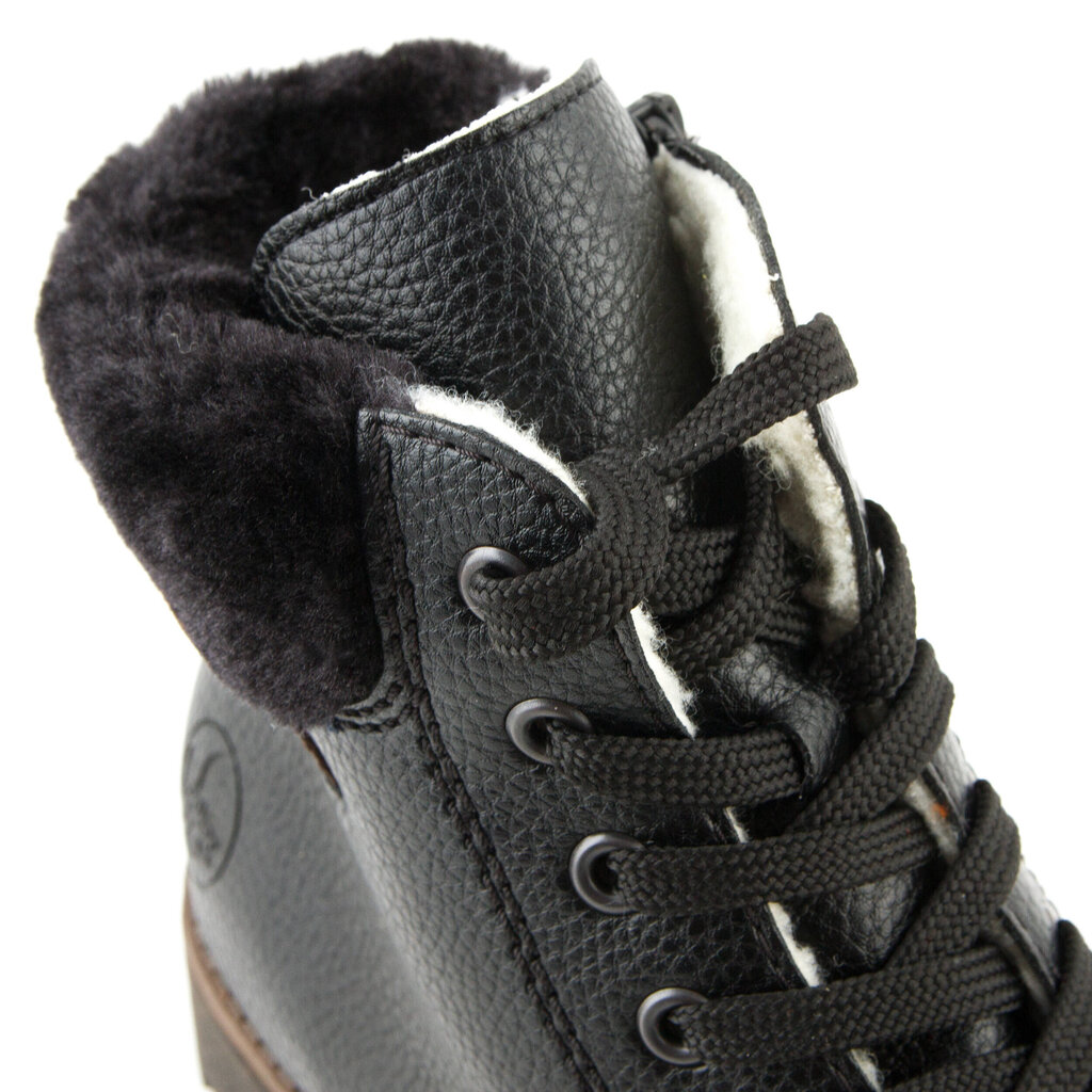 Aulinukai moterims Rieker 785M7-00, juodi цена и информация | Aulinukai, ilgaauliai batai moterims | pigu.lt