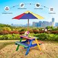 Vaikiškas suoliukas su skėčiu Costway, 79x71x52,5 cm, įvairių spalvų kaina ir informacija | Vaikiški lauko baldai | pigu.lt