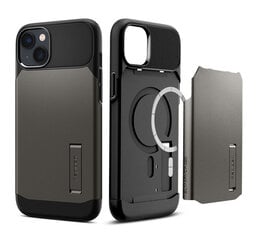 Spigen Slim Armor Mag Apple iPhone 14 Plus Gunmetal MagSafe, sidabro spalvos kaina ir informacija | Telefono dėklai | pigu.lt