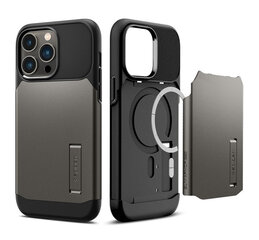 Spigen Slim Armor Mag Apple iPhone 14 Pro Max Gunmetal MagSafe dėklas, metalinis kaina ir informacija | Telefono dėklai | pigu.lt