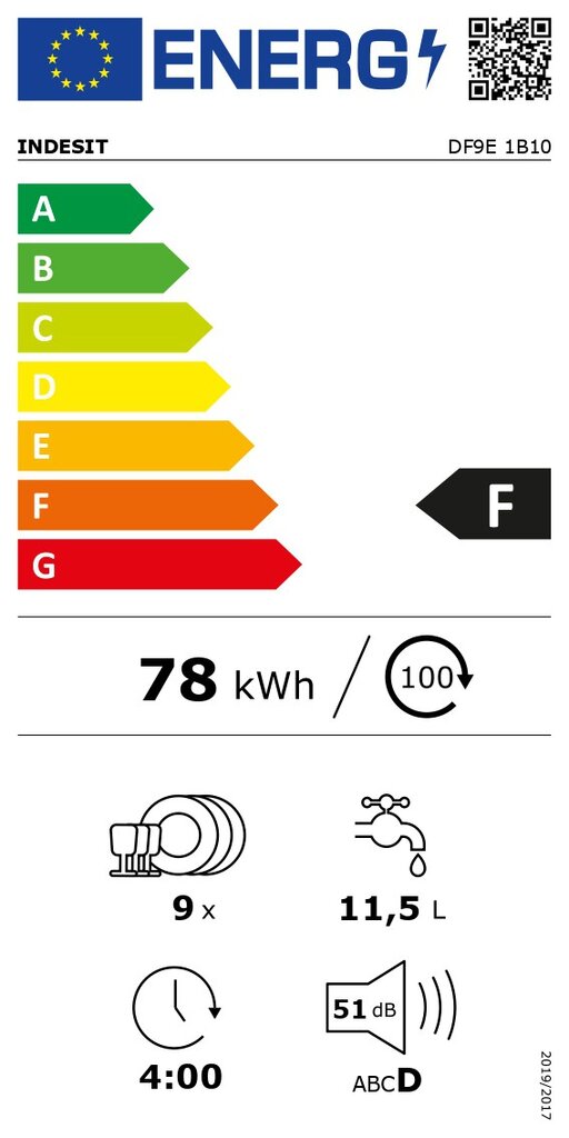 Indesit DF9E1B10 kaina ir informacija | Indaplovės | pigu.lt