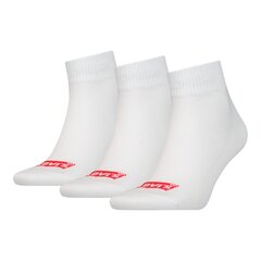 Levi's kojinės vyrams 85405, baltos, 3 poros цена и информация | Мужские носки | pigu.lt