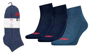 Levi's kojinės vyrams 85410, mėlynos, 3 poros цена и информация | Мужские носки | pigu.lt