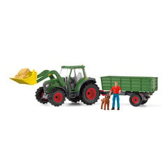 Traktorius su priekaba Farm World Schleich, žalias kaina ir informacija | Žaislai berniukams | pigu.lt