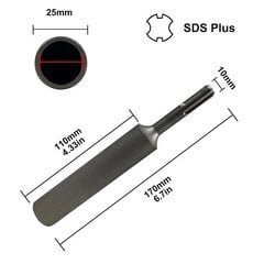 SDS-Plus kaltas įžeminimo strypams, 19.05mm kaina ir informacija | Maitinimo šaltiniai | pigu.lt