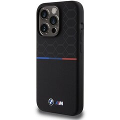 BMW BMHMP15X22SMPK iPhone 15 Pro Max 6.7" czarny|black hardcase M Silicone Pattern MagSafe цена и информация | Чехлы для телефонов | pigu.lt