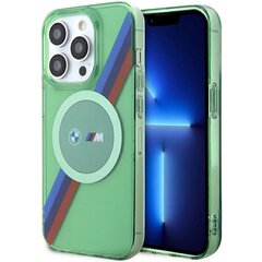 BMW BMHMP15LHDTN iPhone 15 Pro 6.1" zielony|green hardcase M Tricolor Stripes MagSafe цена и информация | Чехлы для телефонов | pigu.lt