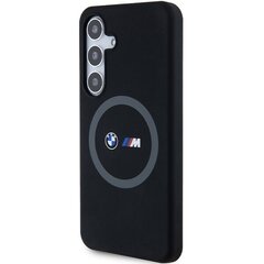 BMW BMHMS24S23SROK S24 S921 czarny|black hardcase M Silicone Printed Ring MagSafe цена и информация | Чехлы для телефонов | pigu.lt