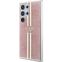 Guess GUHCS24LH4PSEGW S24 Ultra S928 brązowy|brown hardcase IML 4G Gold Stripe цена и информация | Чехлы для телефонов | pigu.lt