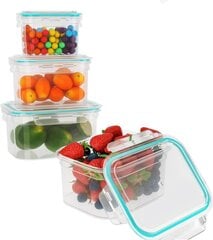 Герметичные контейнеры для хранения продуктов LIHONG с крышками, 4 шт цена и информация | Посуда для хранения еды | pigu.lt