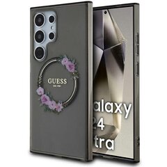 Guess GUHMS24SHFWFCU S24 S921 fioletowy|purple hardcase IML Flowers Wreath MagSafe цена и информация | Чехлы для телефонов | pigu.lt