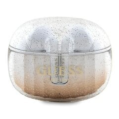 Guess słuchawki Bluetooth GUTWSHDGKEED TWS + stacja dokująca złoty|gold Glitter Gradient цена и информация | Теплая повязка на уши, черная | pigu.lt