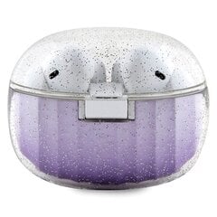 Guess słuchawki Bluetooth GUTWSHDGKEEU TWS + stacja dokująca fioletowy|purple Glitter Gradient цена и информация | Теплая повязка на уши, черная | pigu.lt