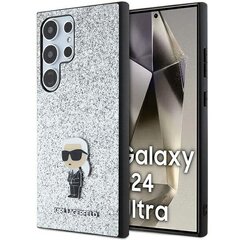 Karl Lagerfeld KLHCS24LGCNPSG S24 Ultra S928 srebrny|silver hardcase Fixed Glitter Ikonik Logo Metal Pin цена и информация | Чехлы для телефонов | pigu.lt