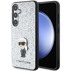 Karl Lagerfeld KLHCS24MGCNPSG S24+ S926 srebrny|silver hardcase Fixed Glitter Ikonik Logo Metal Pin цена и информация | Чехлы для телефонов | pigu.lt