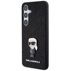 Karl Lagerfeld KLHCS24SGKNPSK S24 S921 czarny|black hardcase Fixed Glitter Ikonik Logo Metal Pin цена и информация | Чехлы для телефонов | pigu.lt