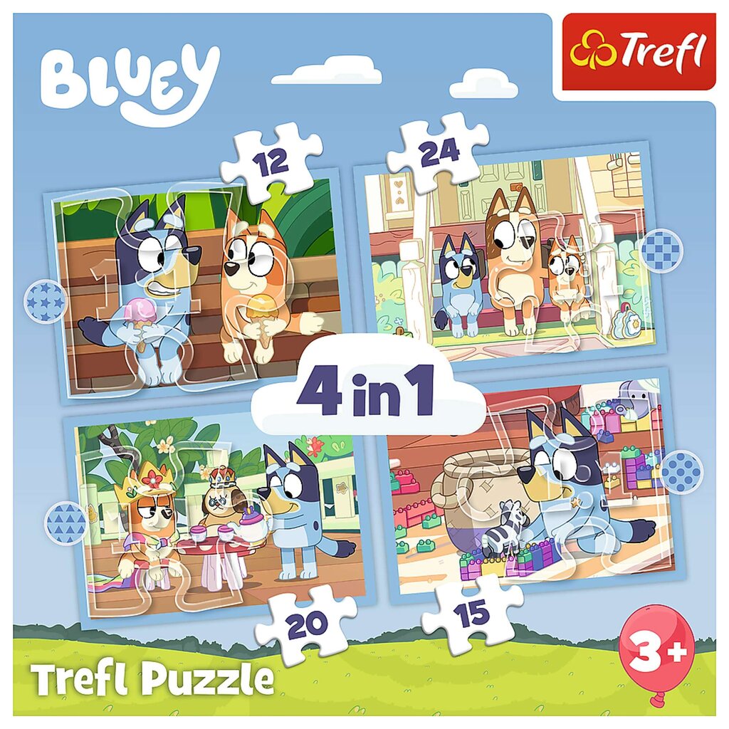 Dėlionė Trefl 4in1 Mėlynakis ir jo pasaulis, 81 d. цена и информация | Dėlionės (puzzle) | pigu.lt