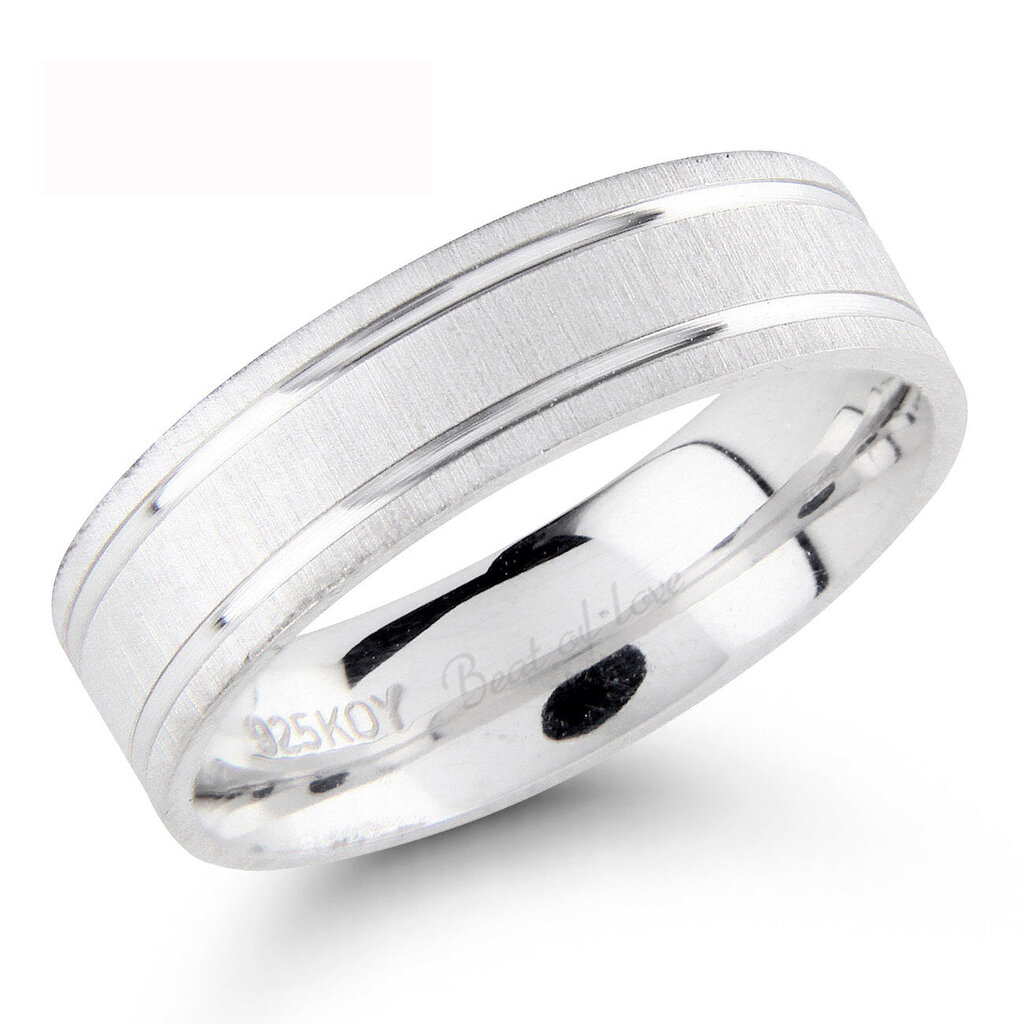 Sidabrinis vestuvinis žiedas, 5,5 mm kaina ir informacija | Vyriški papuošalai | pigu.lt