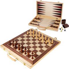 Šachmatų ir nardų stalo žaidimo rinkinys Small Foot kaina ir informacija | Stalo žaidimai, galvosūkiai | pigu.lt