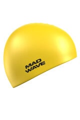 Plaukimo kepuraitė Mad Wave Solid, geltona kaina ir informacija | Plaukimo kepuraitės | pigu.lt