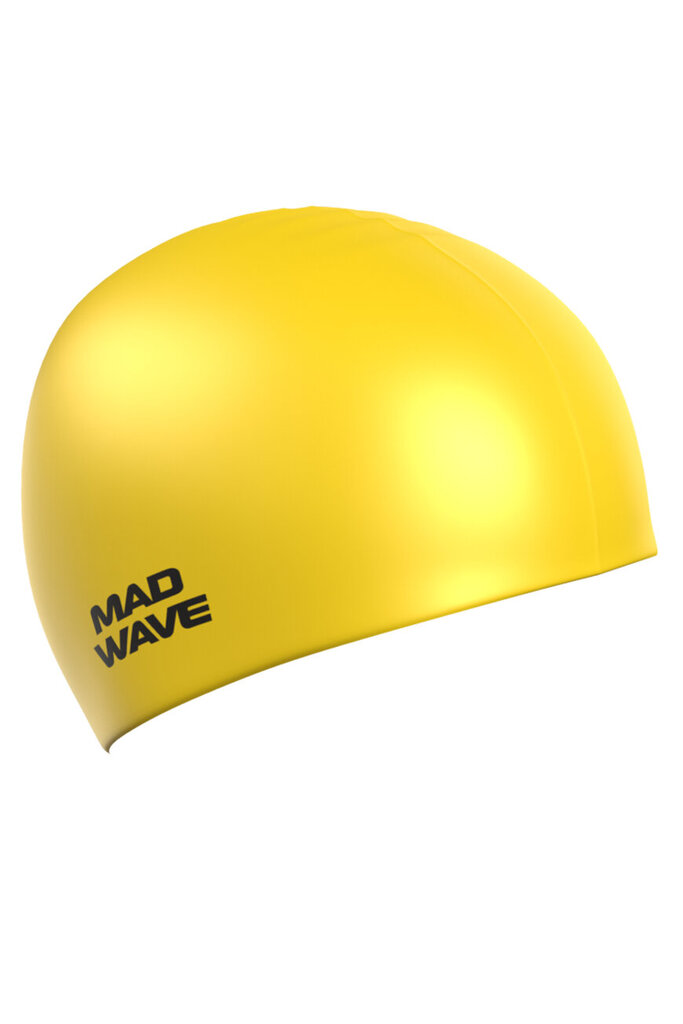 Plaukimo kepuraitė Mad Wave Solid, geltona kaina ir informacija | Plaukimo kepuraitės | pigu.lt
