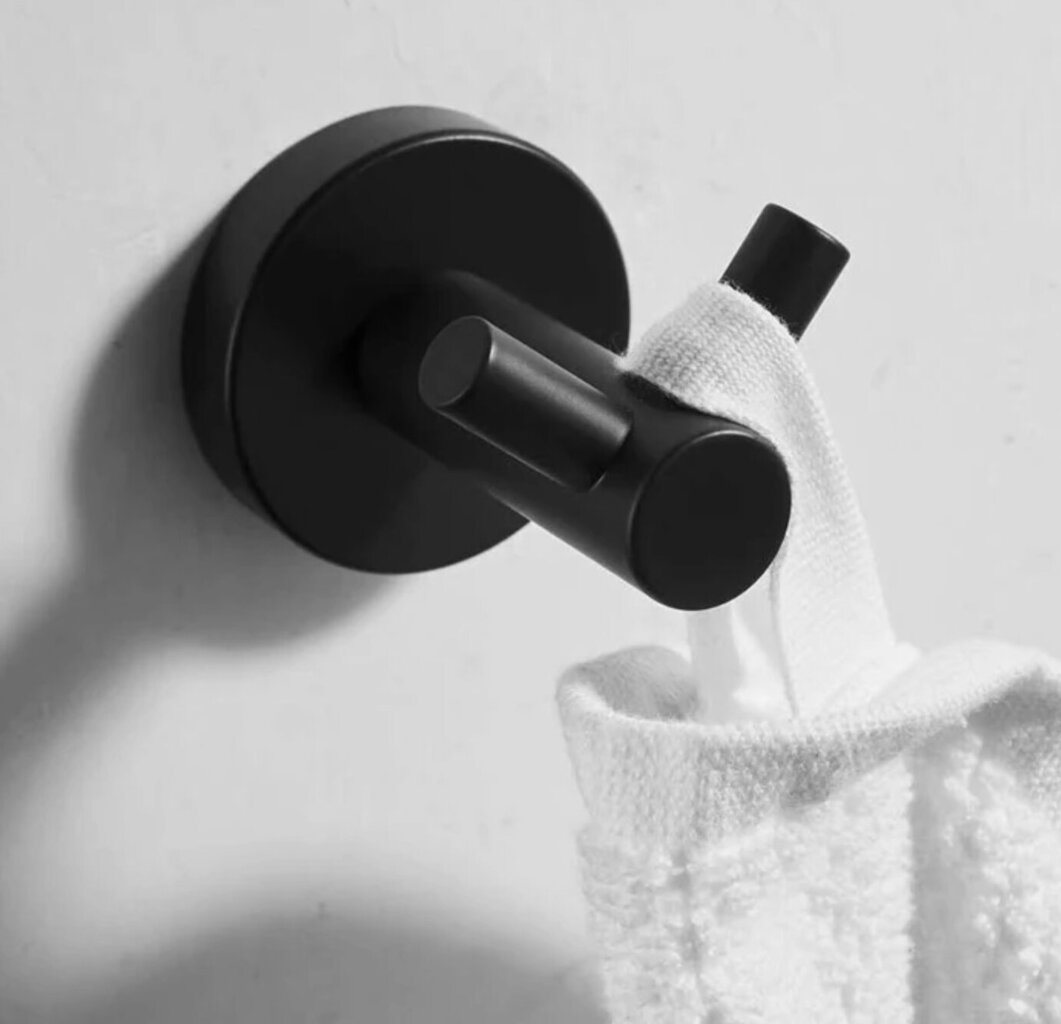 Vonios kabliukas Winder Home, juodas kaina ir informacija | Vonios kambario aksesuarai | pigu.lt