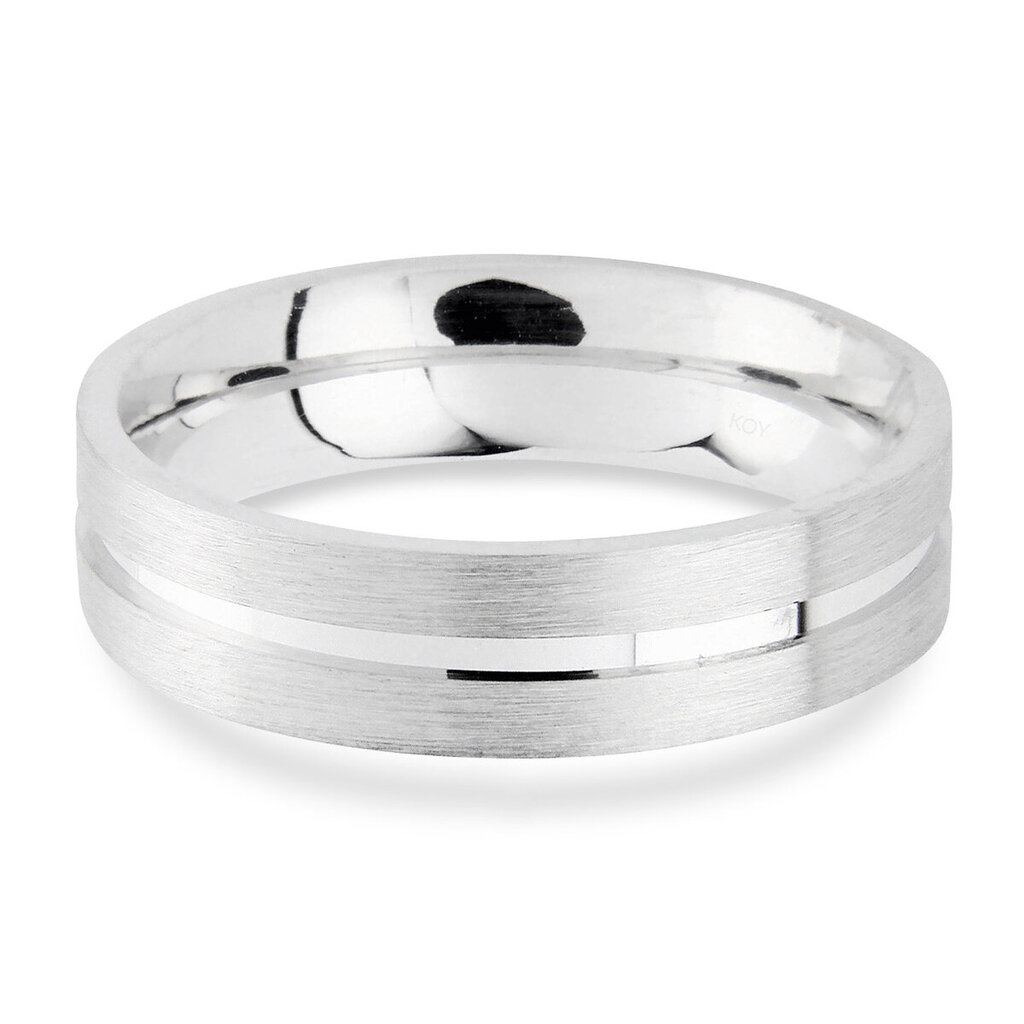 Sidabrinis vestuvinis žiedas, 5mm kaina ir informacija | Vyriški papuošalai | pigu.lt