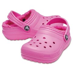 Šlepetės mergaitėms Crocs 203506-6QQ, rožinės цена и информация | Детские тапочки, домашняя обувь | pigu.lt