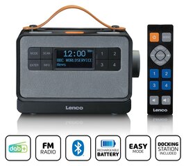 Lenco PDR-065BK kaina ir informacija | Radijo imtuvai ir žadintuvai | pigu.lt